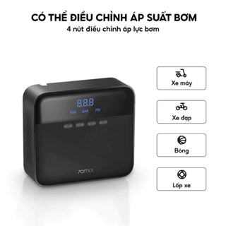 Máy Bơm Lốp Xe Ô Tô Mini Tự Động Xiaomi 70mai TP03 -  Áp Suất Lớn - Tự Ngắt - Có Hiển Thị Áp Suất