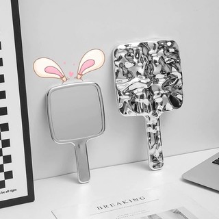 Gương HelloKitty Bạc Vuông Hoạ Tiết Sóng Nước Gương Cầm Tay Gương Trang Điểm Kuromi Sang Chảnh Tiện lợi