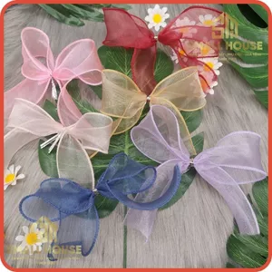 🎀 Nơ voan xoăn trang trí 2 cánh đuôi xoăn . Bản 4.5cm 2 cánh rộng 10-12cm, 6 màu cực xinh🎀