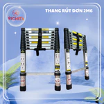 Thang Nhôm Rút Đơn 2.6M Gọn Nhẹ Chính Hãng VICHITA ỐNG NHÔM ĐÚC LIỀN - Tiện Lợi Dùng Cho Gia Đình [Tặng 2 Chốt Thang] — ảnh 1