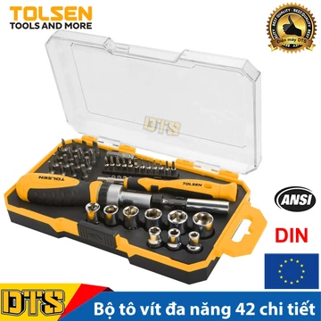 Bộ tô vít đa năng 42 chi tiết hãng TOLSEN, bộ tua vít tự động 2 chiều sửa chữa thiết bị, tuốc nơ vít, bộ vít típ cao cấp