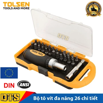 Bộ tô vít đa năng 26 chi tiết hãng TOLSEN, bộ tua vít tự động 2 chiều sửa chữa thiết bị, tuốc nơ vít, bộ vít cao cấp