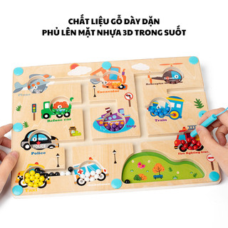 Đồ chơi giáo dục - Đồ Chơi trí tuệ, Giải Mã Mê Cung Nam Châm Kèm Bút Từ Tính  Cho Bé