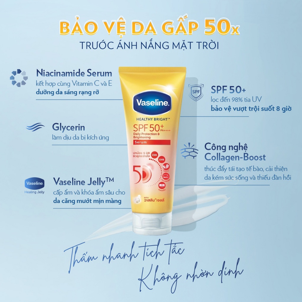 Ảnh Sữa Dưỡng Thể Vaseline Healthy Bright Đủ Loại, Dưỡng Trắng, Dưỡng Ẩm Ngày Và Đêm Cho Mọi Loại Da 3