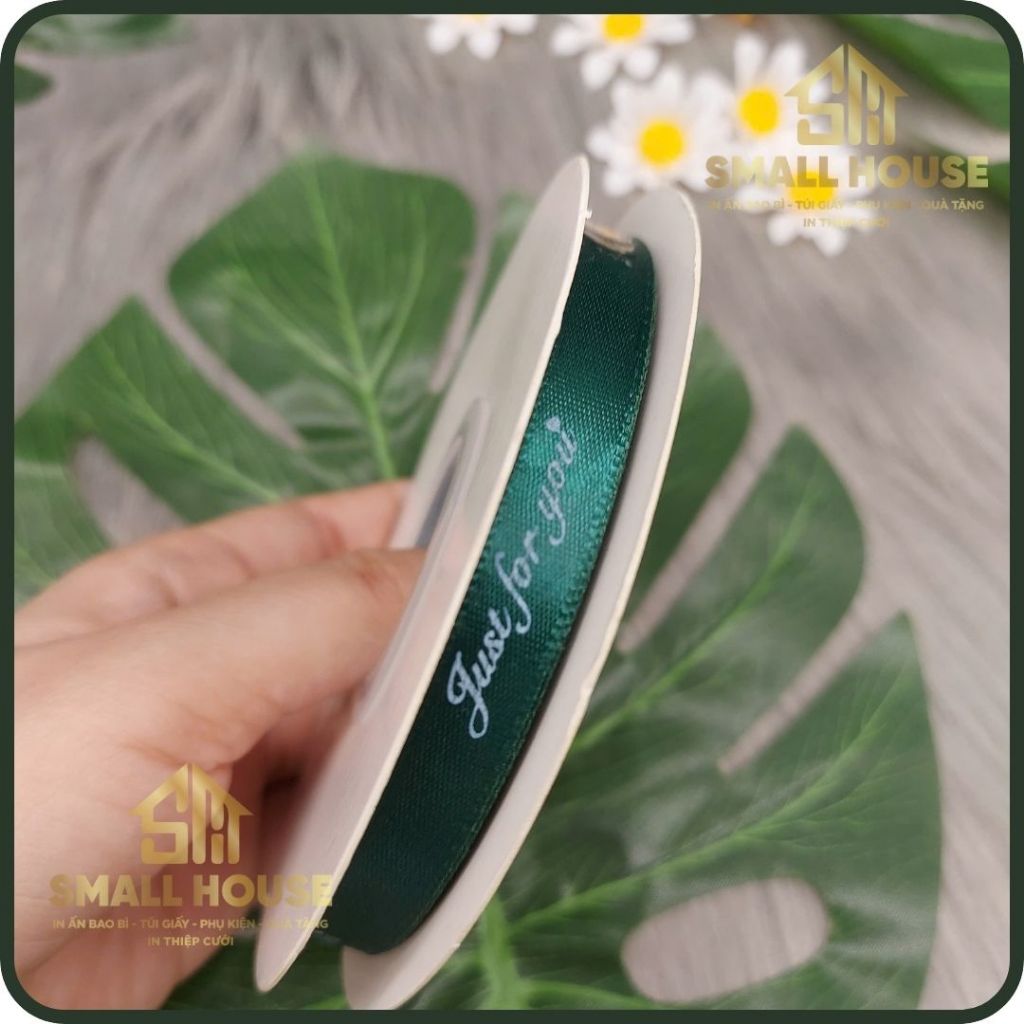 [2m/5m] Dây Ruy Băng Lụa Chữ ❤️JUST FOR YOU❤️ Bản 1cm, Hàng Loại 1, Nhiều Màu Sắc, Trang Trí Quà Tặng - Bó HOA