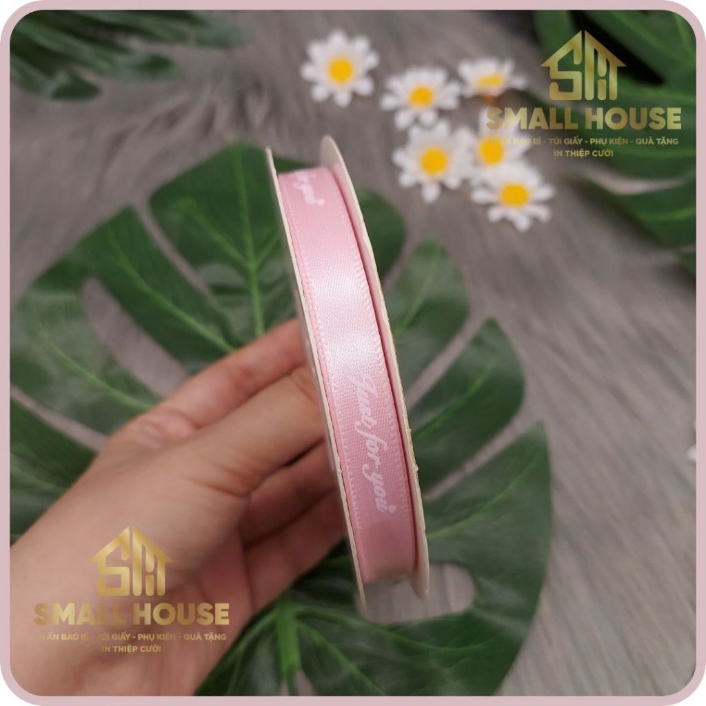 [2m/5m] Dây Ruy Băng Lụa Chữ ❤️JUST FOR YOU❤️ Bản 1cm, Hàng Loại 1, Nhiều Màu Sắc, Trang Trí Quà Tặng - Bó HOA
