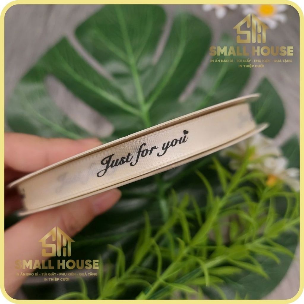 [2m/5m] Dây Ruy Băng Lụa Chữ ❤️JUST FOR YOU❤️ Bản 1cm, Hàng Loại 1, Nhiều Màu Sắc, Trang Trí Quà Tặng - Bó HOA