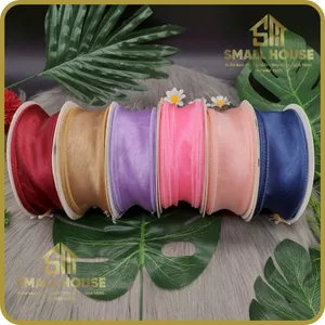 Ruy băng voan viền sóng biển - bản 4.5cm*5Met (loại không lõi)