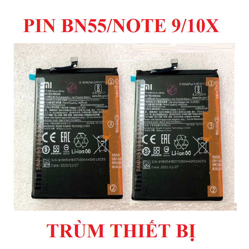 Pin Xiaomi BN54 / Redmi Note 9 / Redmi 10X / Redmi 9 | Shopee Việt Nam