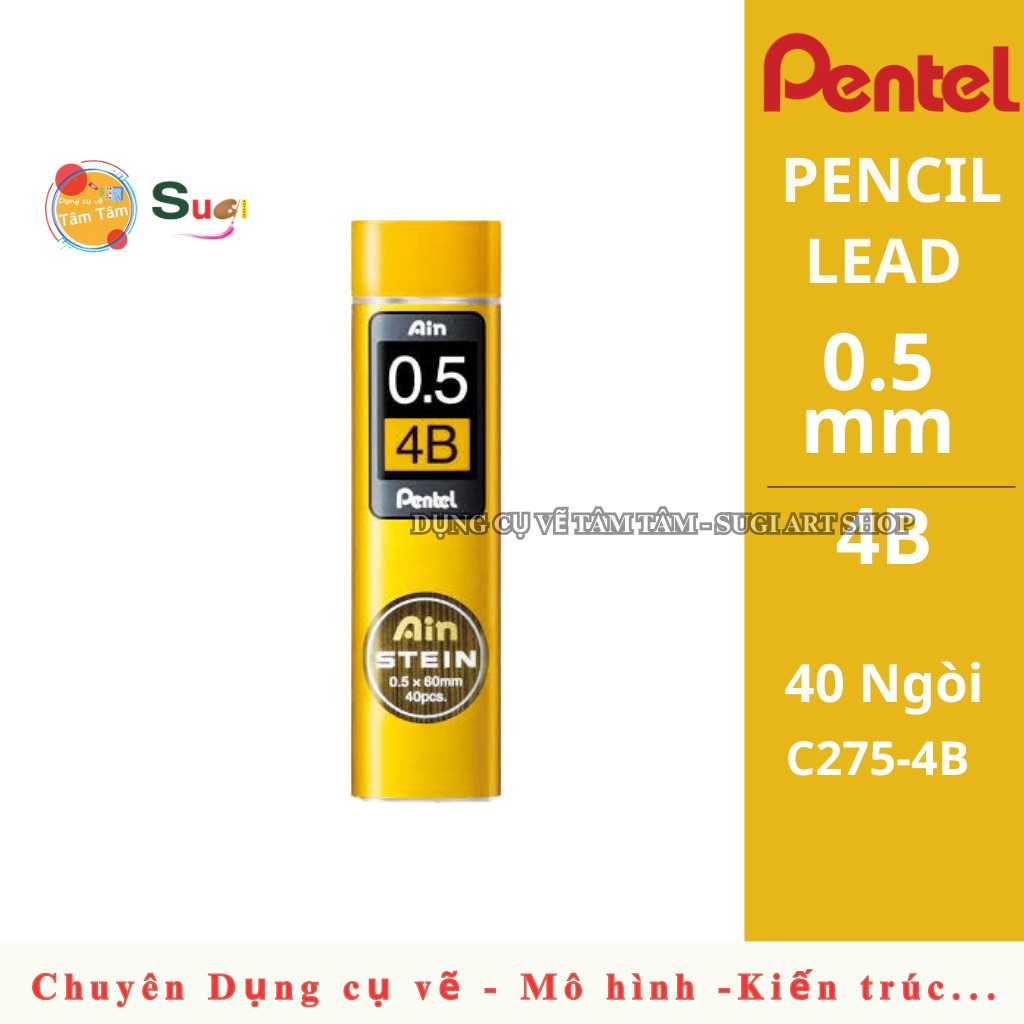 Pentel Ain Mine Ricambio per Matite Meccaniche • 0.4 mm • 2B