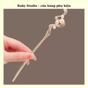 Trâm Cài Tóc Sóng Cổ Ngọc Trai.