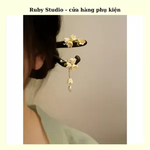 Trâm Cài Tóc Hoa Huệ Trắng.