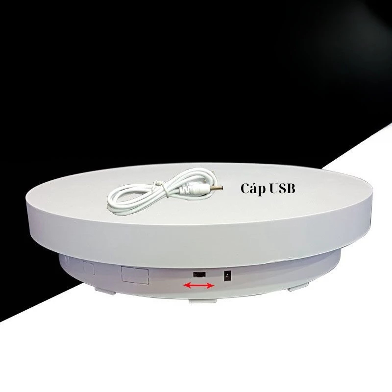 Bàn xoay trưng bày xoay chụp ảnh sản phẩm 360 độ - Đế quay video sản phẩm hỗ trợ livestream bàn hàng