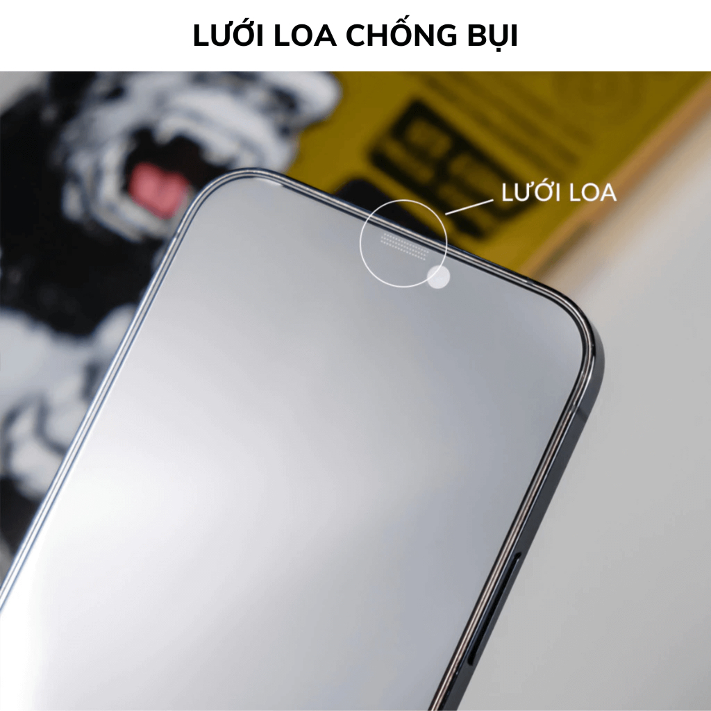 Kính cường lực KK có khung trợ dán chống trộm WTP 057 IPhone 11 12 13 14 15 16 17Promax