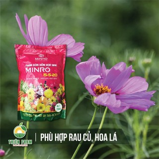 Phân bón NPK 15-5-20 THIỆN FARM (túi 200g) giúp cây ra hoa đậu trái, nuôi hoa to lâu tàn, trái to thơm ngon