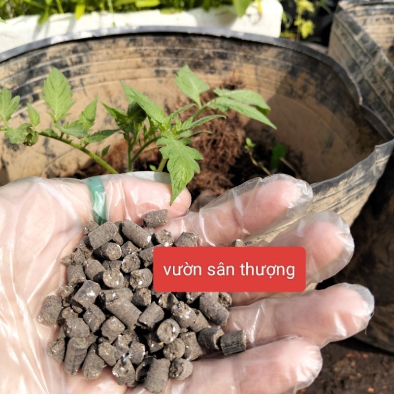 Túi 5kg Phân Gà Hữu Cơ Nhật Viên Nén Bón Hoa Hồng, Rau Củ Quả Cây Cảnh... chia lẻ từ bao 15kg
