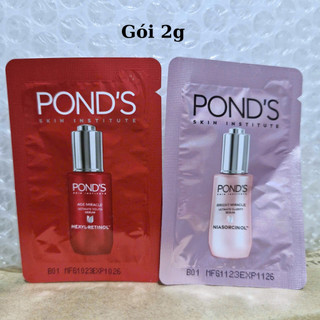 20 Gói Serum cao cấp dưỡng da đa tầng Pond's Skin Institute dưỡng trắng và ngăn ngừa lão hóa- Hàng tặng 2g