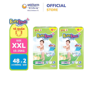 Tã quần BabyLove 01 bịch M-L-XL-XXL (48) , 3Xl-4XL(33+2), 5XL