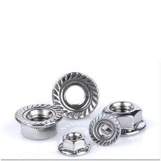(INOX201) 50 cái M4,M5, M6, M8,M10 Đai ốc liền long đen, ecu liền vành Inox201 M4-M10