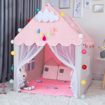 Lều Chơi Cho Bé Hình Ngôi Nhà Cỡ Đại Khung Nhựa Dễ Lắp Ráp Tạo Không Gian Riêng Cho Bé