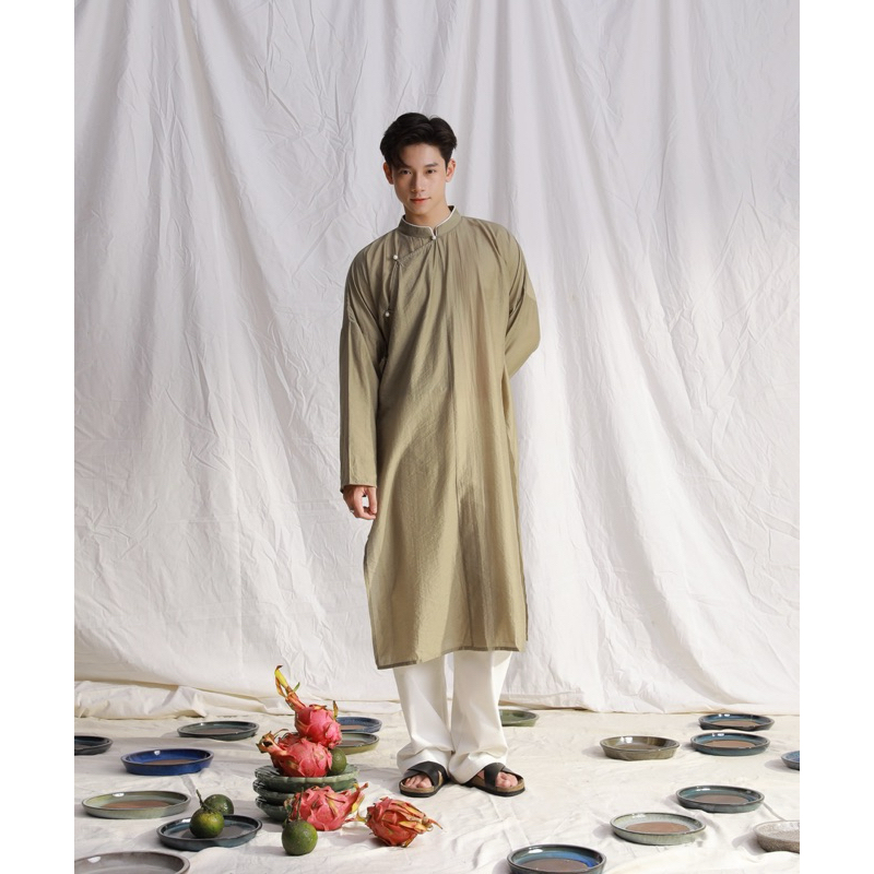 Áo dài lụa linen xanh - Thiết kế giới hạn Villa Wings