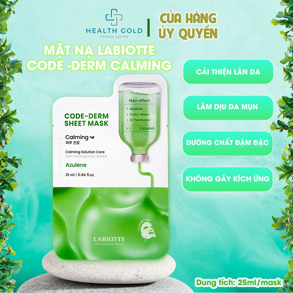 [HỘP 10 MIẾNG] Mặt nạ dưỡng da làm dịu da Labiotte Code-Derm Calming ...