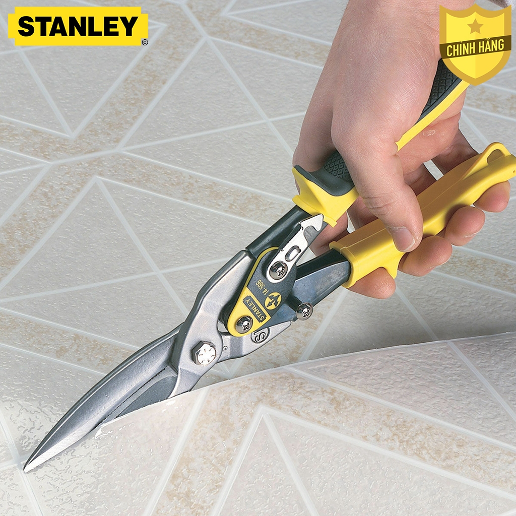 Kéo cắt tôn Inox trợ lực Mỹ FatMax STANLEY 10 inch/ 254mm, kéo cắt xương thạch cao cộng lực, cắt tấm thép cao cấp
