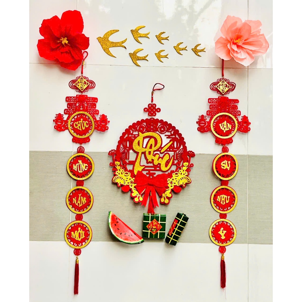 SET TRANG TRÍ TẾT MẪU 7