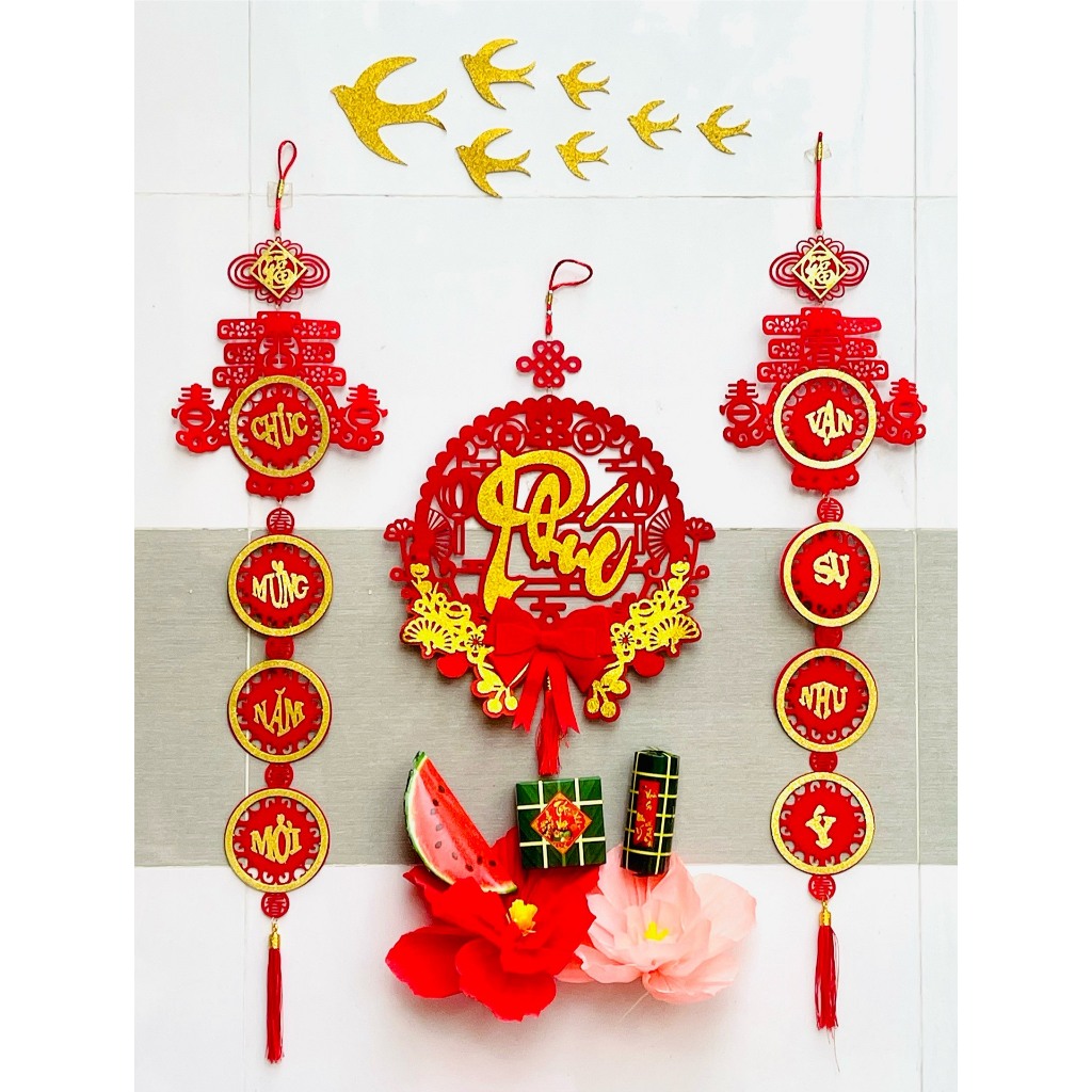 SET TRANG TRÍ TẾT MẪU 7