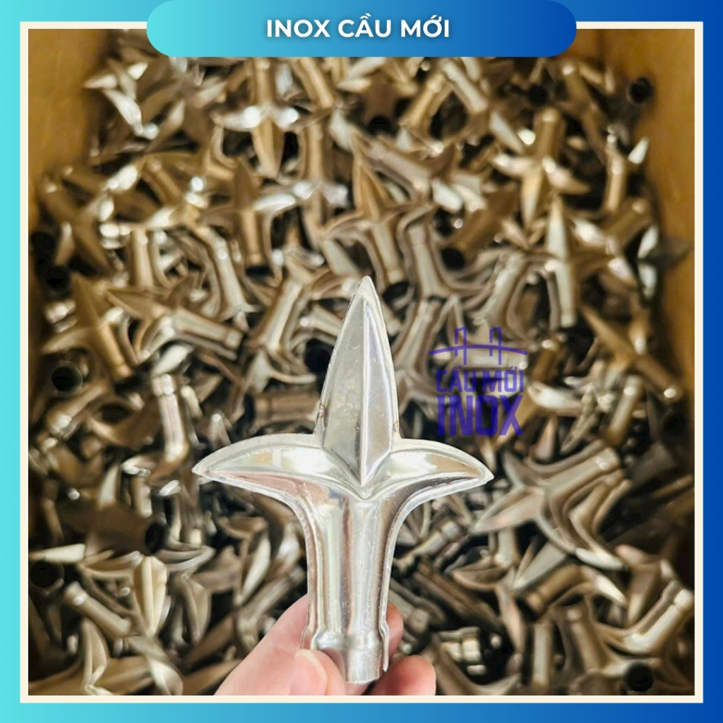 Mác inox 304/ mác hàng rào inox/ mác lá lúa/mác chông/mác cánh gà/mác trang trí hàng rào