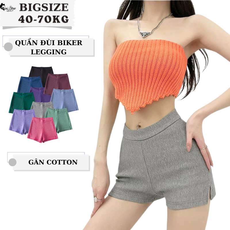 Quần Đùi Biker Legging Bigsize Form Ôm Thể Thao, Mặc Nhà, Tập Gym, Yoga