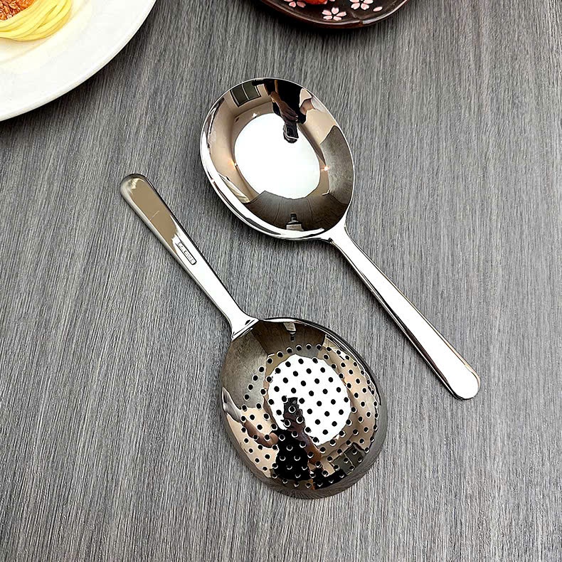 Thìa Vá Bản To Inox Dày Cao Cấp CKM84L Thìa Muỗng Inox Hàn Quốc Trơn 20.3x7.5cm, Thìa Xào Cán Ngắn
