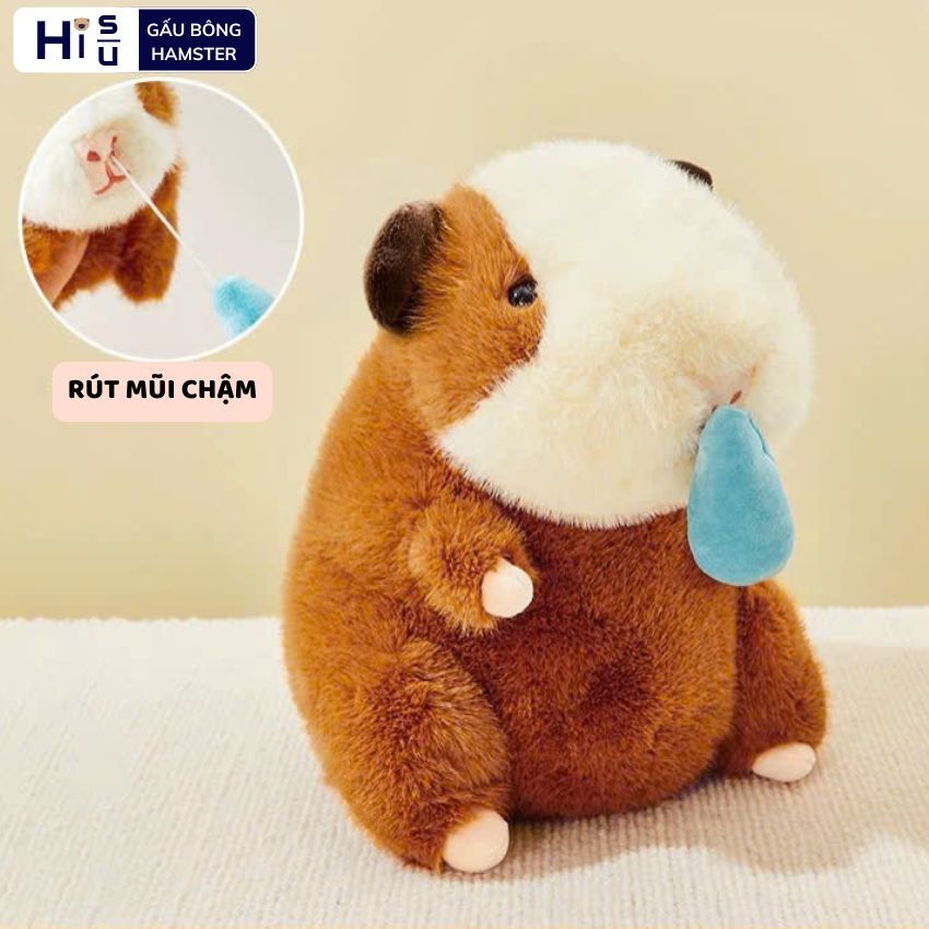 Gấu bông hamster chảy nước mũi thú nhồi bông chuột lang hamster lông chuột mềm mại cao cấp