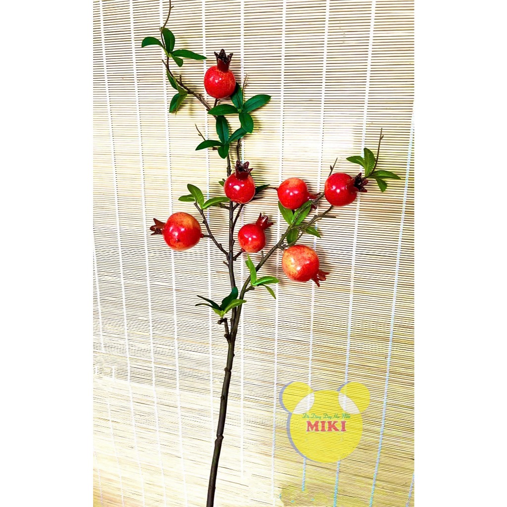 CÀNH LỰU 7 QUẢ Trang trí tết xuân
