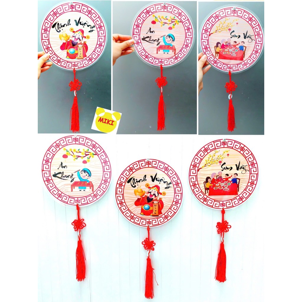 BỘ BẢNG TREO TRANG TRÍ TẾT XUÂN ép plastic (Đồ dùng dạy học Miki)