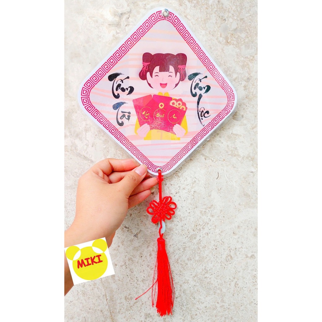 BỘ BẢNG TREO TRANG TRÍ TẾT XUÂN ép plastic (Đồ dùng dạy học Miki)