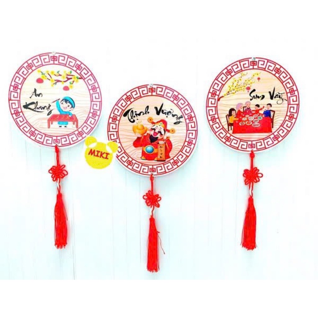 BỘ BẢNG TREO TRANG TRÍ TẾT XUÂN ép plastic (Đồ dùng dạy học Miki)