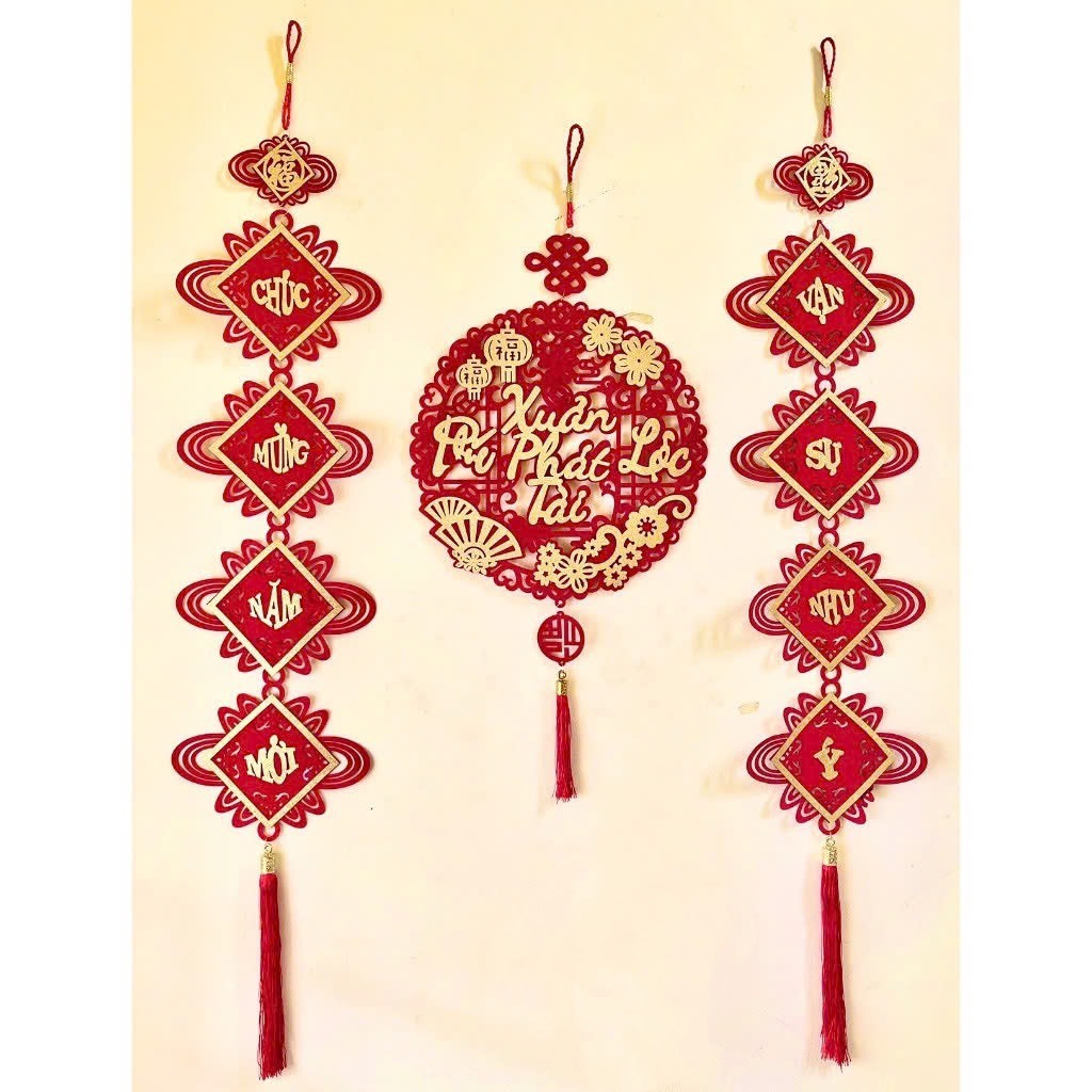 SET TRANG TRÍ TÊT ĐÔI KHÁNH + LIỄNG NGẪU NHIÊN