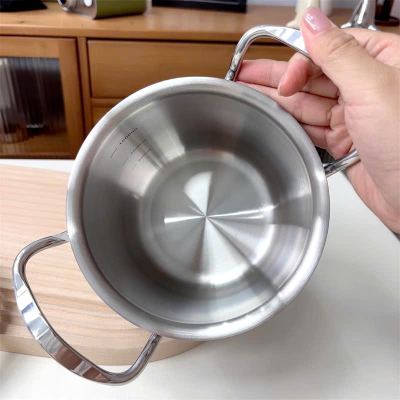 Nồi Chockmen 14cm Sâu Lòng Inox Liền Đáy 3 Lớp Kèm Nắp CKM107