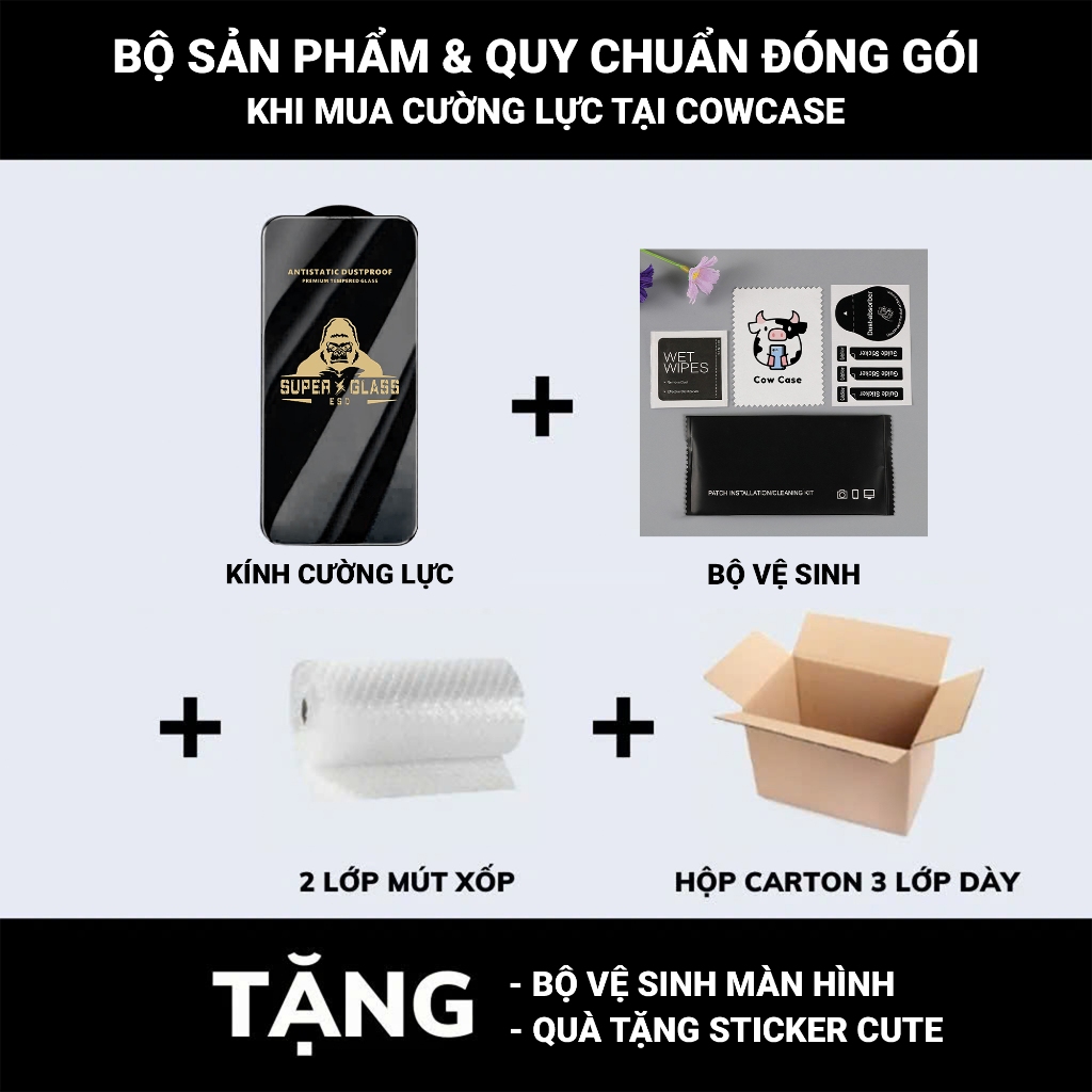 Cường lực Xiaomi 12T, 12T Pro Cowcase full màn | Miếng kính dán bảo vệ màn hình cho Xiaomi | BigBuy360 - bigbuy360.vn