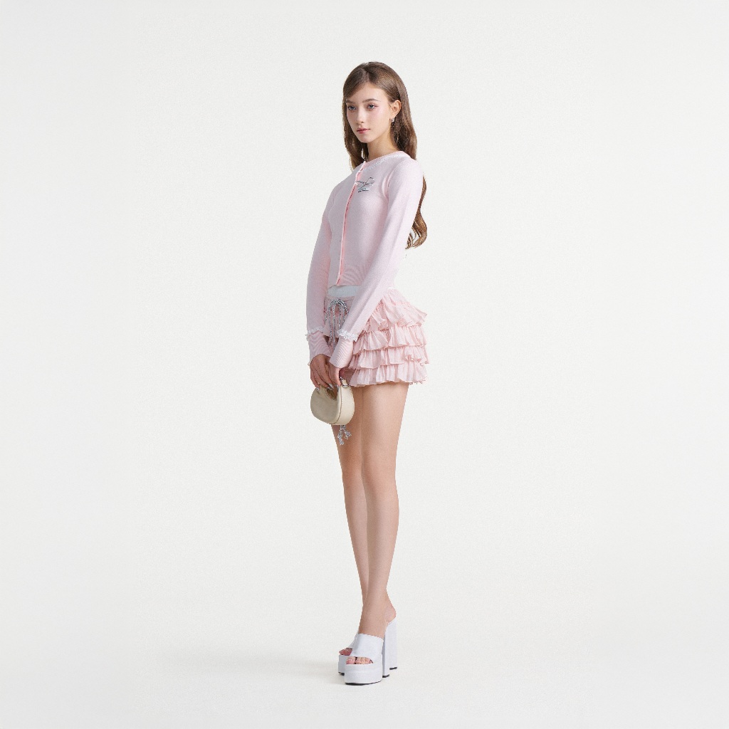 Ảnh Dear José - Áo dệt kim Cardigan viền ren Sakura 2