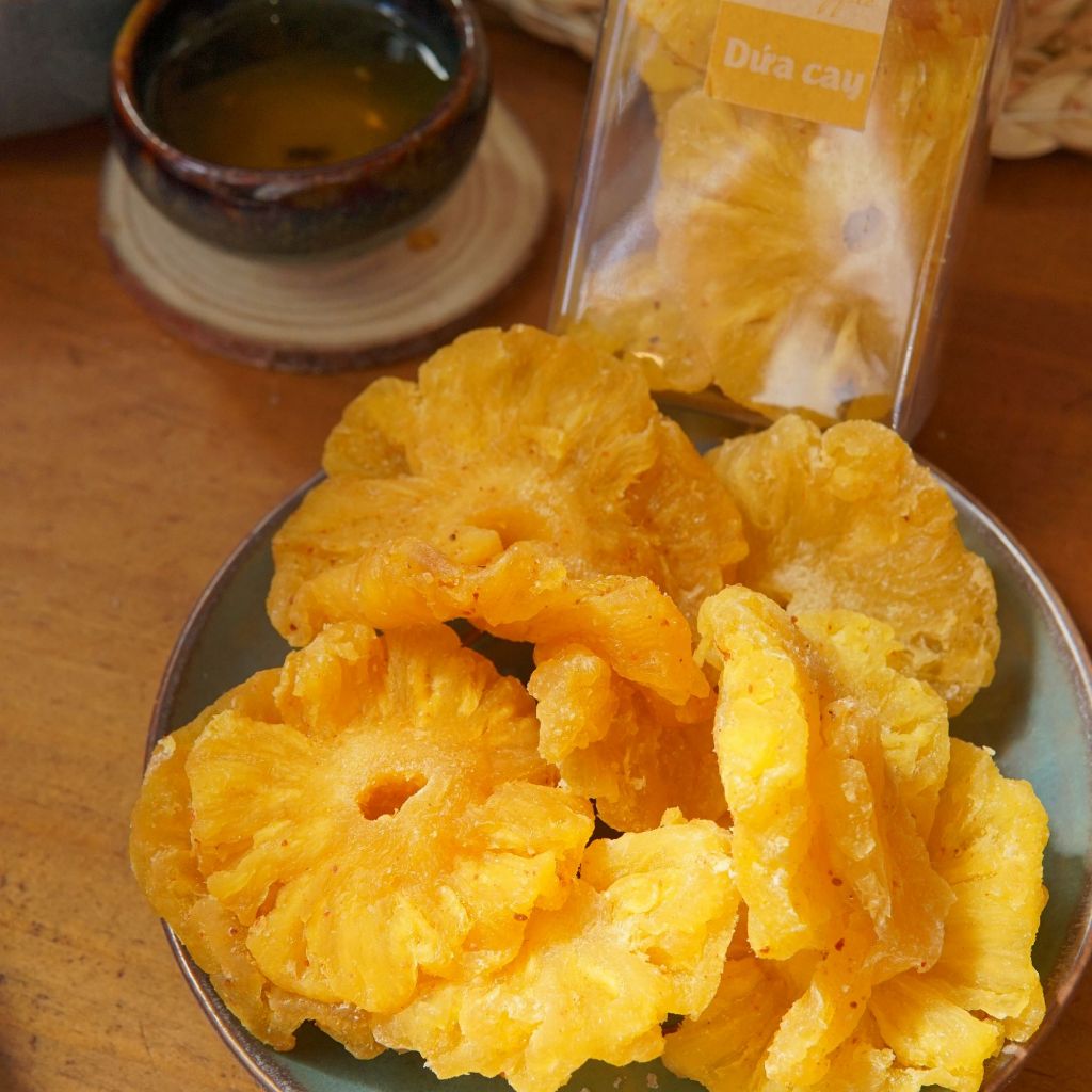 Dứa cay sấy dẻo (thơm cay) - Minh Tiến Farm - Đặc sản Đà Lạt