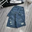 Quần jean ngố nữ ống rộng rách nhẹ, chất jean denim không co giãn dày dặn, cực xinh Anngo - AT521