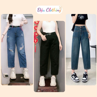 Tổng Hợp Quần Baggy Bigsize Nữ 9 Tấc Vải Jean/Kaki Form Rộng cho Nàng Chubby 50-95kg