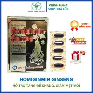 [Chính Hãng](60 viên) Viên uống Nhân Sâm Homiginmin Ginseng Phúc Vinh Bồi Bổ Vitamin, Nhân Sâm