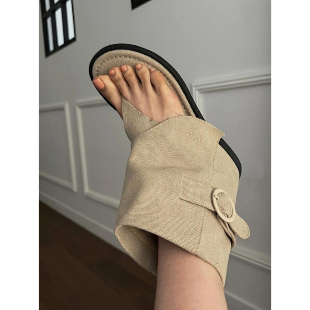 Dép Sandal Xỏ Ngón Cổ Cao Kiểu Mới Da Lộn Thời Trang Phù Hợp Phái Nữ