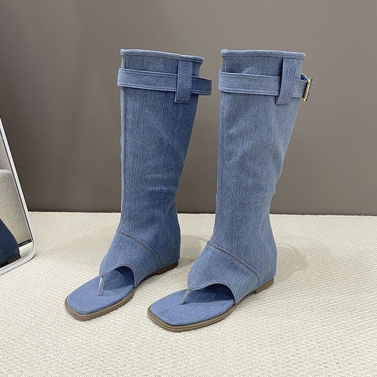 (Sẵn 38) Dép Sandal Xỏ Ngón Cao Cổ Da Bò Kèm Đai Chất Chơi Hàng QC Đẹp