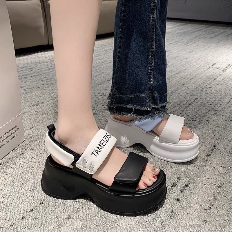 Giày Quai Hậu Đế Xuồng Độn Quai Dán Hàng QC Mẫu Đẹp Dành Cho Chị Em