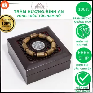 Vòng Tay Trầm Hương Tốc Tự Nhiên Trụ Trúc - Phong Thủy - Trầm Hương Tự Nhiên- 8mm 10mm 12mm 14mm