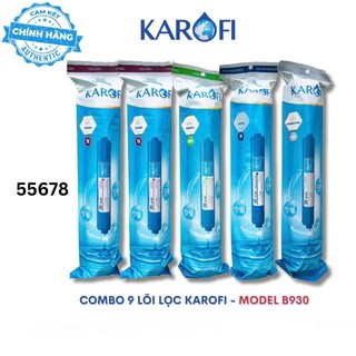 Combo 9 Lõi Lọc Nước Karofi Dành Cho Máy Model B930, N-E239 - Năng pH, tạo vị ngọt thanh cho nước